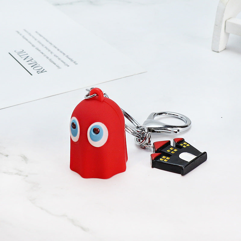 Wholesale Halloween Ghost LED Lighting Sound Keychain